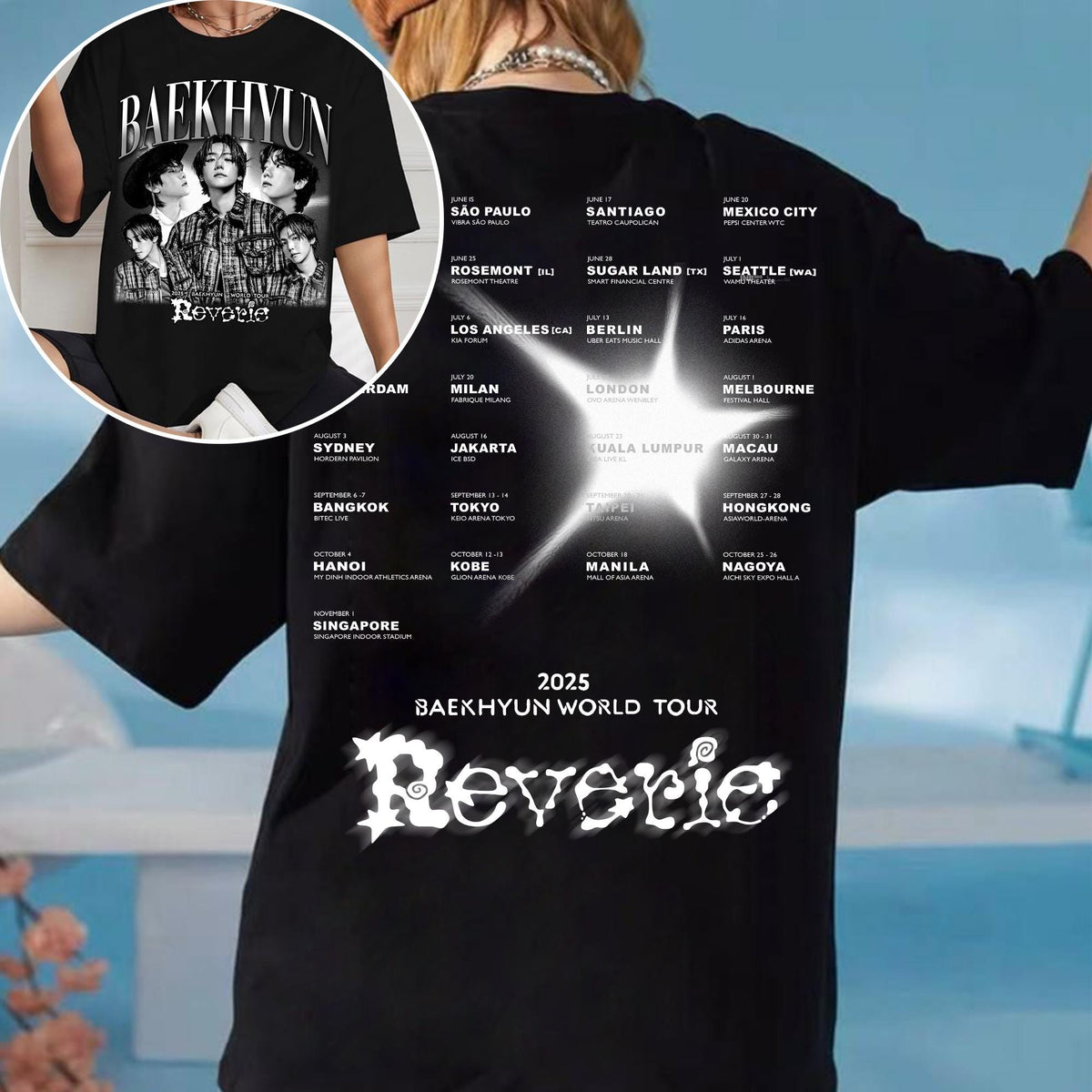 Baekhyun Reverie Tour 2025 T Shirt Baekhyun Essence of Reverie Shirt Baekhyun Elevator Shirt EXO Baekhyun Concert Shirt Sweater Graphic Tee – Soft Feel · Trending Graphic Apparel