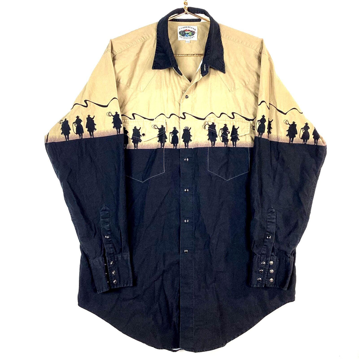 Vintage Western Pearl Snap Shirt Size 2XL Multicolor Long Sleeve Cowboys Graphic Tee – Fan Favorite · Great Gift For Fans