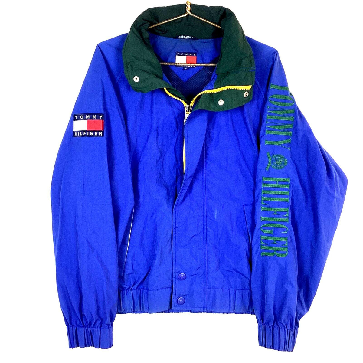 Vintage Tommy Hilfiger Windbreaker Jacket Size Medium Blue Full Zip Graphic Tee – Premium Graphic · Must-Have Style
