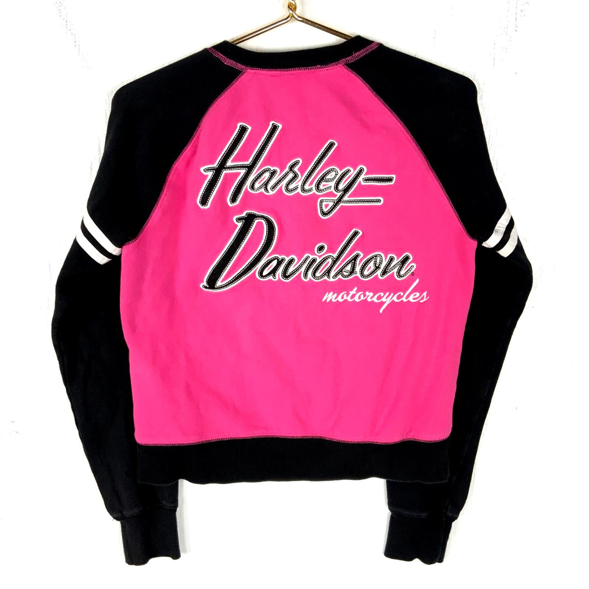 Harley Davidson Women39s Sweatshirt Medium Pink Full Zip Y2k Sweatshirt – Aesthetic Look · Must-Have Style