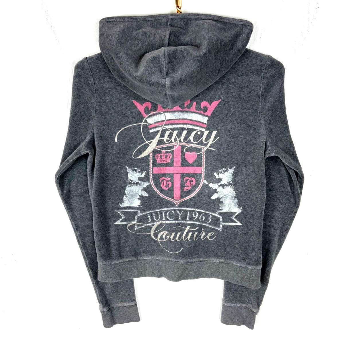 Juicy Couture Terry Cloth Women39s Sweatshirt Hoodie Large Gray Y2k Hoodie – Soft Feel · Perfect For Daily Wear
