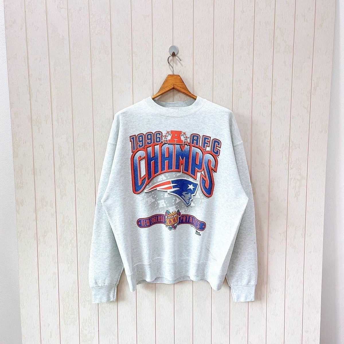 Vintage 90s New England Patriots sweatshirt vintage 1998 Patriots NFL sweatshirt vintage Pro player made in USA sweatshirt size L Sweatshirt – Soft Feel · High-Quality Print