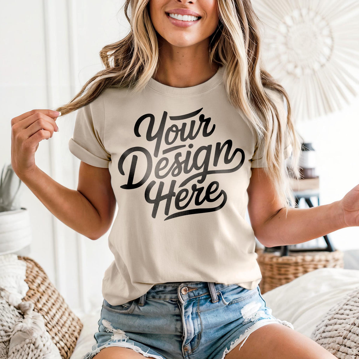 Tan Bella Canvas 3001 Mockup Tan T shirt Mockup 3001 Tan Shirt Mockup Shirt Model Mockup Beige Aesthetic Boho Model Mockup Best Mockup Graphic Tee – Warm & Stylish · Perfect For Daily Wear