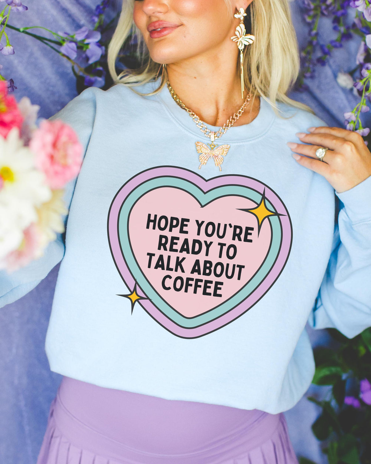 Cute Coffee Lover Sweatshirt for Barista or Friend Who Owns a Coffee Shop Funny Saying Coffee Crewneck for Mom or Student Who Loves Coffee Sweatshirt – Soft Feel · High-Quality Print