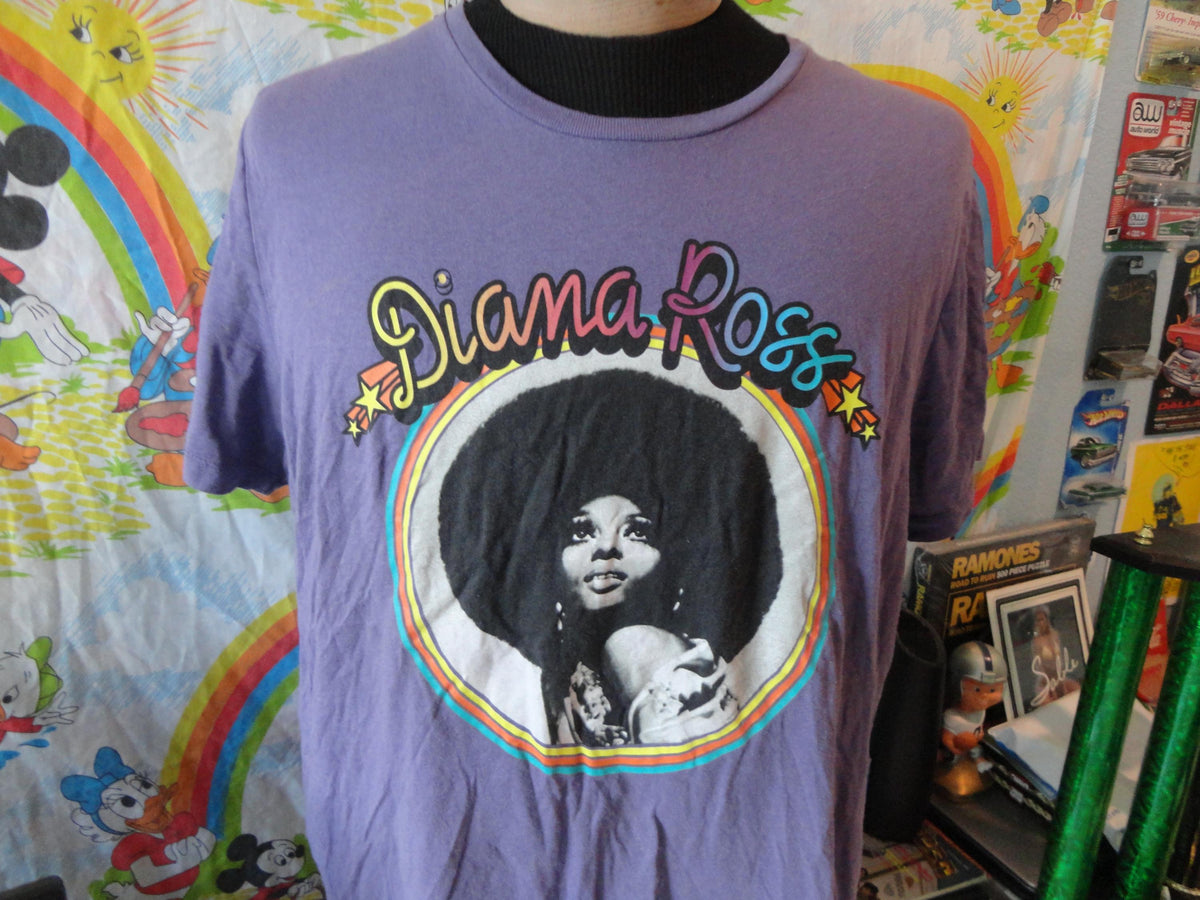 Diana Ross Afro Music Tee Purple T Shirt L Graphic Tee – Soft Feel · High-Quality Print
