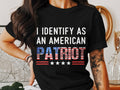 American Patriot T Shirt Patriotic Pride USA Flag Graphic Identify As American Distressed Design Patriotic Gift Fourth of July Tee Graphic Tee – Premium Graphic · Perfect For Daily Wear