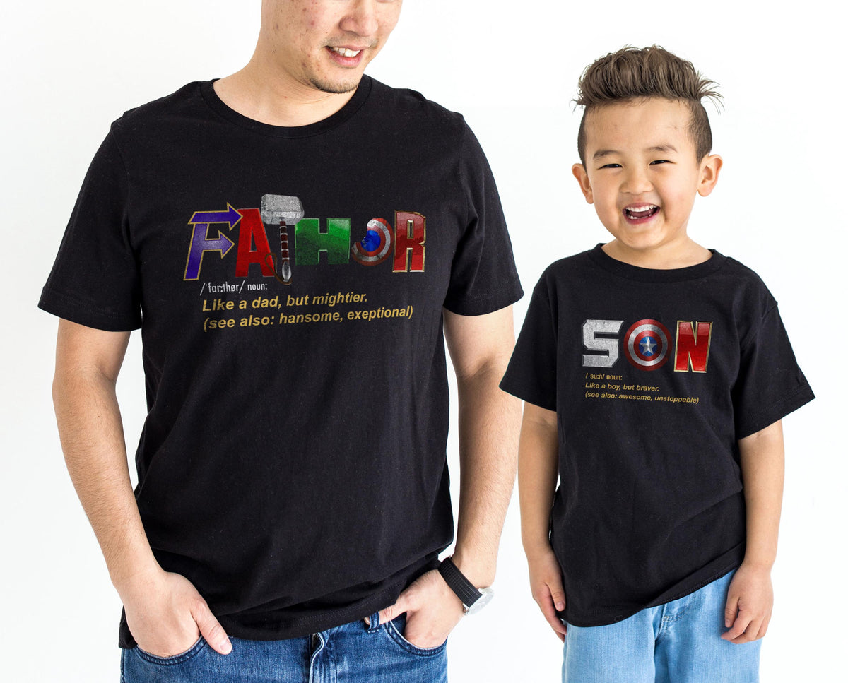 Matching Father Son Fathor TShirts Superhero Dad And Kid Outfit Father39s Day Gift Superhero Dad Shirt Set Graphic Tee – Warm & Stylish · Perfect For Daily Wear
