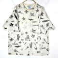 Vintage Y2K All Over Print TShirt XL White Skulls Lightning Music Snakes Graphic Tee – Premium Graphic · Great Gift For Fans