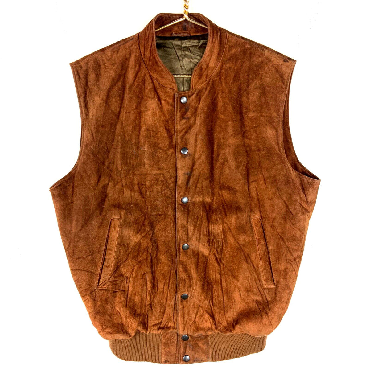 Vintage Roots Leather Vest Brown XL Snap Button Made In Canada 90s Graphic Tee – Warm & Stylish · Must-Have Style