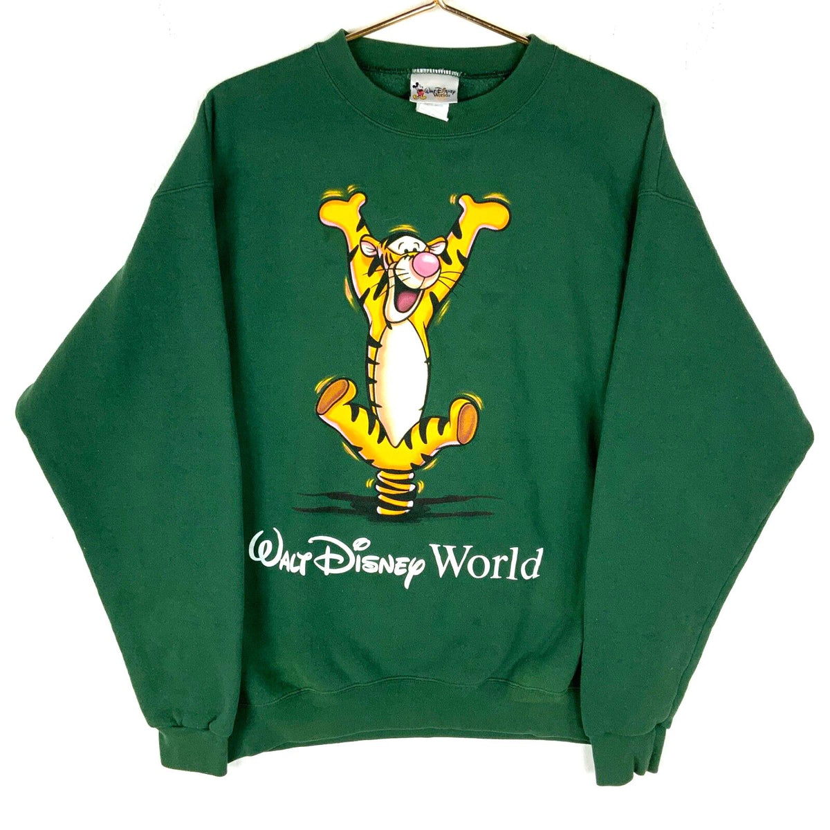 Vintage Tigger Walt Disney World Sweatshirt Large Green Made In Usa Cartoon 90s Sweatshirt – Soft Feel · Must-Have Style