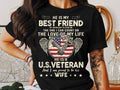 Veteran Wife T Shirt American Flag Proud Wife US Veteran Best Friend Love of My Life Patriotic Tee Graphic Tee – Aesthetic Look · Perfect For Daily Wear