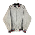 Vintage 199039s Bomber Jacket Size Large Grey Snap Button Made Usa Canvas Aztec Graphic Tee – Easygoing Wear · Must-Have Style