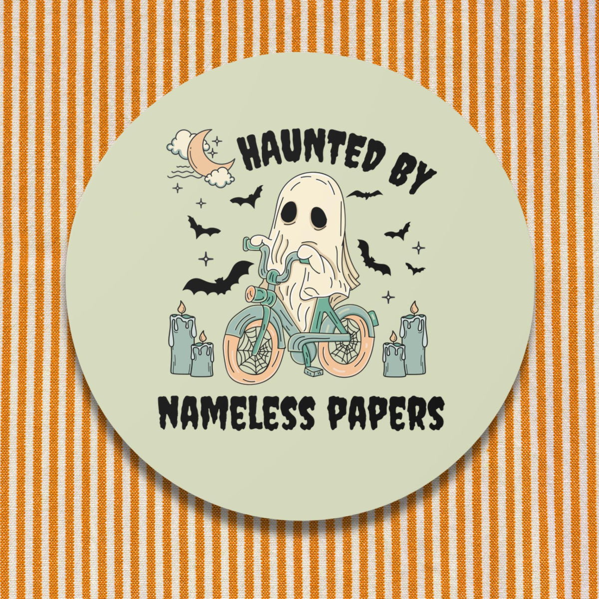 Funny Halloween Teacher Sticker Haunted by Nameless Papers Silly High School Teacher Elementary Teacher School Librarian 1st Grade Graphic Tee – Cozy Vibes · Must-Have Style