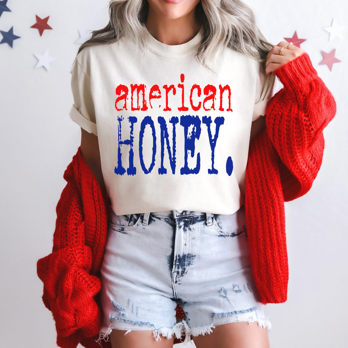 American Honey July 4th Shirt July 4th Tee Independence Day Shirt TShirt Usa Patriotic Tee 4th of July Party TShirt Trendy Usa Graphic Tee – Everyday Comfort · High-Quality Print
