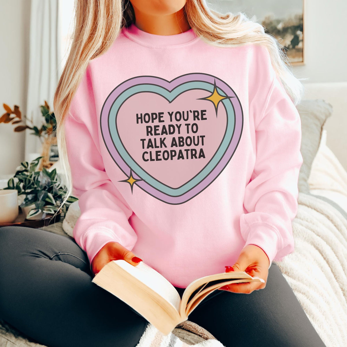 Queen Cleopatra Ancient Egyptian History Sweatshirt Social Studies Teacher History Professor Cute Womens History Major Graduation Gift Sweatshirt – Cozy Vibes · High-Quality Print