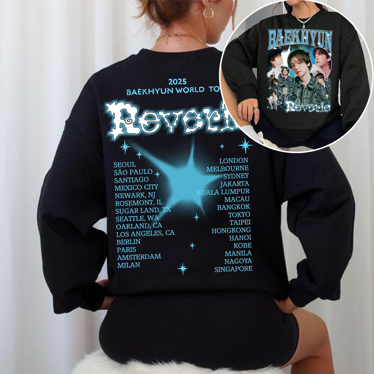 Baekhyun Reverie Tour 2025 Sweatshirt Baekhyun Essence of Reverie Shirt Baekhyun Elevator Shirt EXO Baekhyun Concert Shirt Sweater Sweatshirt – Everyday Comfort · Must-Have Style