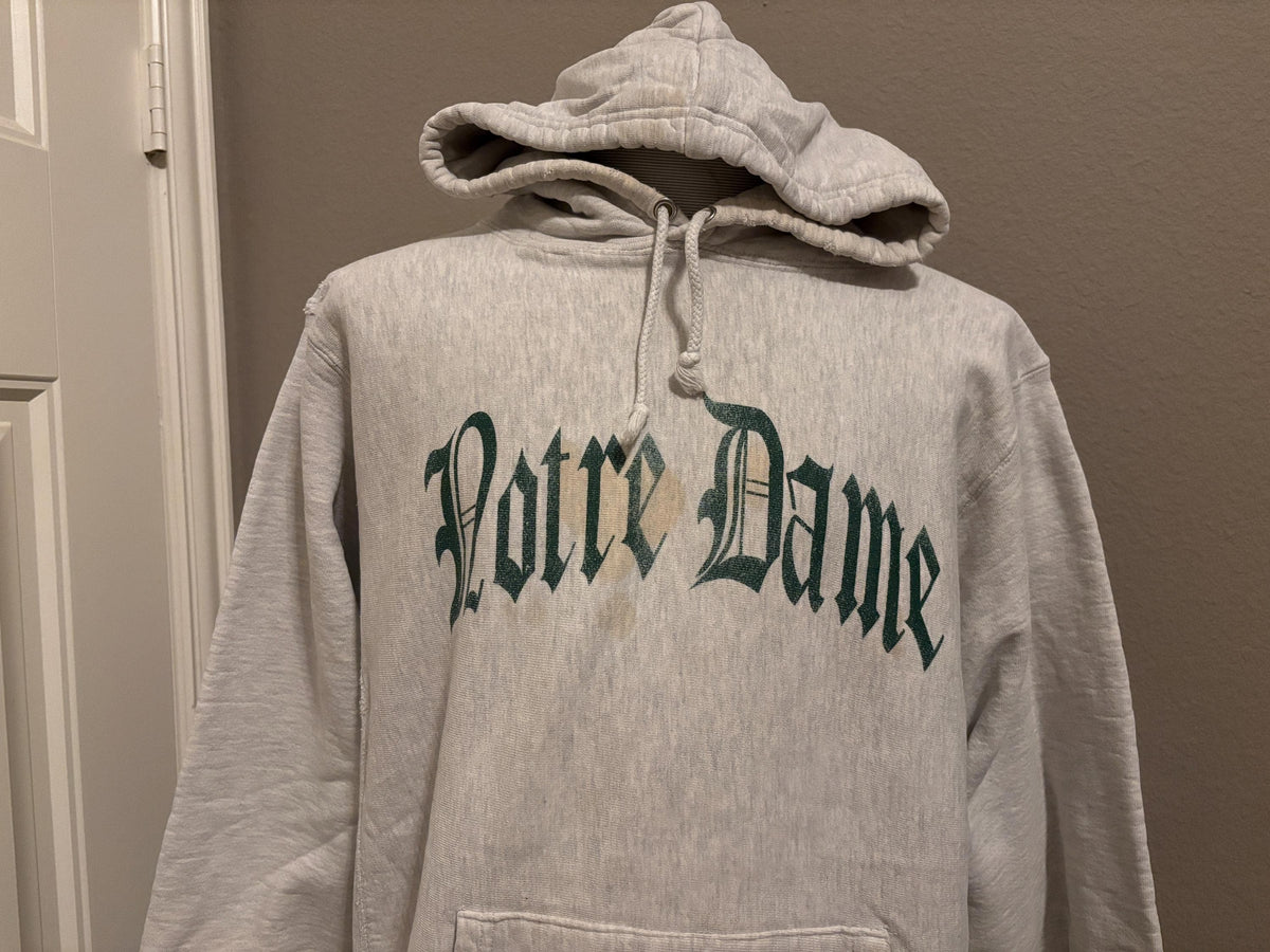 Vintage 90s Notre Dame University Indiana Grey Hoodie L Hoodie – Soft Feel · Top Pick For Any Outfit