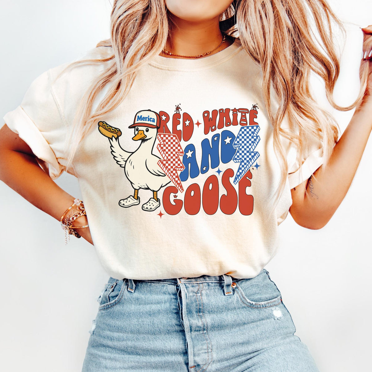Comfort Colors Feral Goose Shirt Summer Goose Shirt Goose Tshirt Funny Goose Shirt 4th of July Goose July 4th Goose Shirt Graphic Tee – Easygoing Wear · Top Pick For Any Outfit