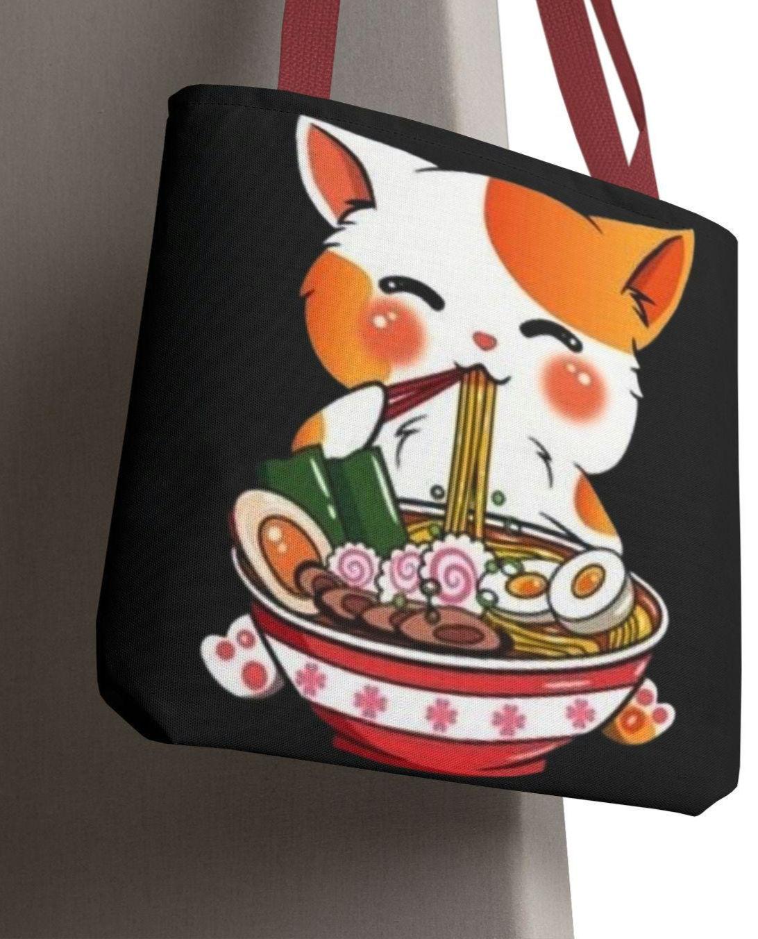 Cat Noodle Tote Bag ramen cat tshirt Perfect for Cat Lovers Eco Friendly Bag Shopping Beach School Gift Idea for cat owner ramen Tote Bag – Premium Graphic · Top Pick For Any Outfit