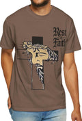Faith Cross Comfort Color T shirt Christian Shirt Religious Tee Inspirational Top Spiritual Clothing Graphic Tee – Premium Graphic · Great Gift For Fans