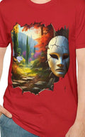 Good and evil mask Surreal Landscape Print Unisex Softstyle T Shirt Fantasy Tree Mask Tee Digital Art Scene Shirt Fantasy art mask art Graphic Tee – Fan Favorite · Trending Graphic Apparel
