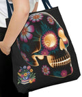 Day of the Dead Floral Skull Tote Bag Gothic Shopping Bag Eco Friendly Handbag Unique Gift Festival Accessory Boho Style Tote Bag – Feel-Good Design · Trending Graphic Apparel