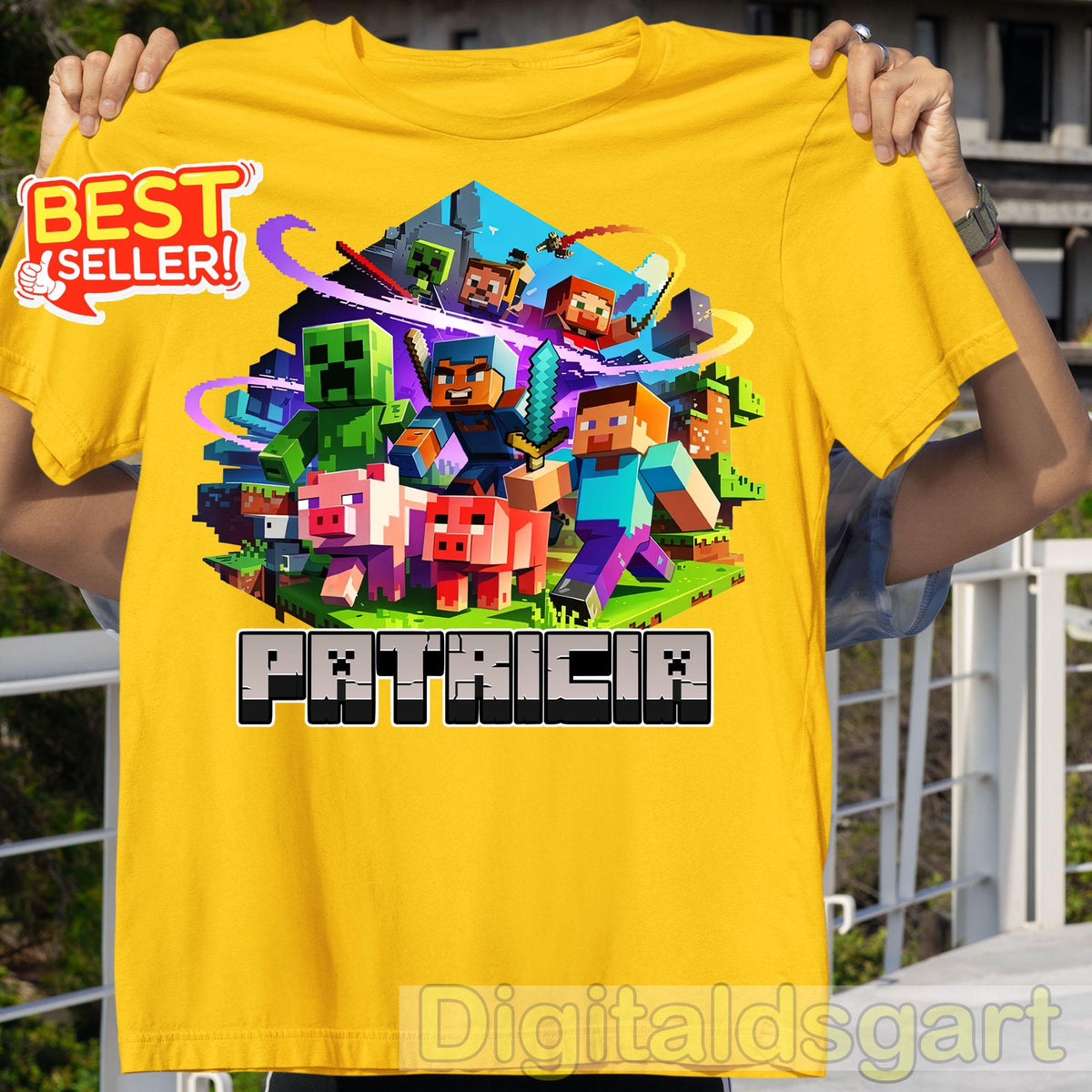 Personalized nameCraft Shirt Gamer nameCraft Tee Uniex Gift Chicken Jockey Trending Movie Shirt inspired by Minecraft Gamer lover Graphic Tee – Fan Favorite · Trending Graphic Apparel