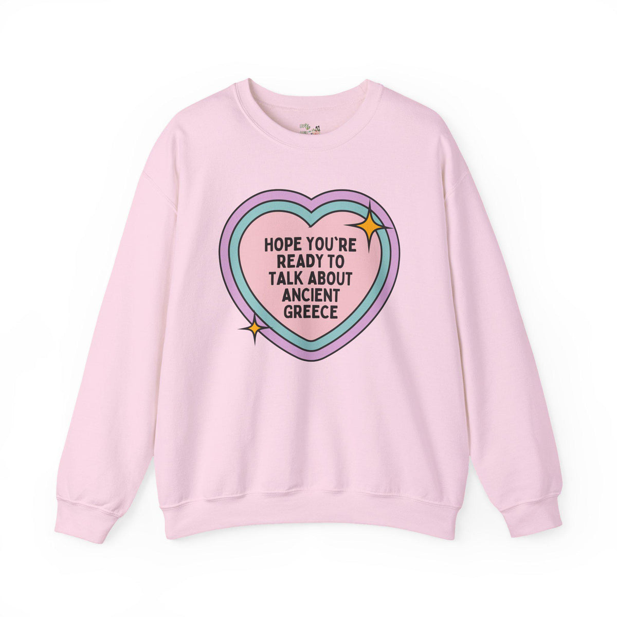 Ancient Greek History Sweatshirt for History Buff Who Loves Grecian History Humanities Major or Greek Mythology Teacher Crewneck with Stars Sweatshirt – Feel-Good Design · Trending Graphic Apparel