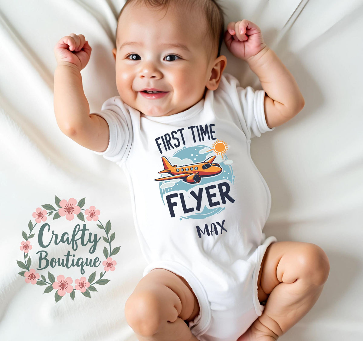 First Time Flyer Baby Grow Kids Tshirt Summer Plane Outfit 1st Time Flying T Shirt Baby39s First Flight Top Cute Airplane Romper 1377 Graphic Tee – Feel-Good Design · Trending Graphic Apparel