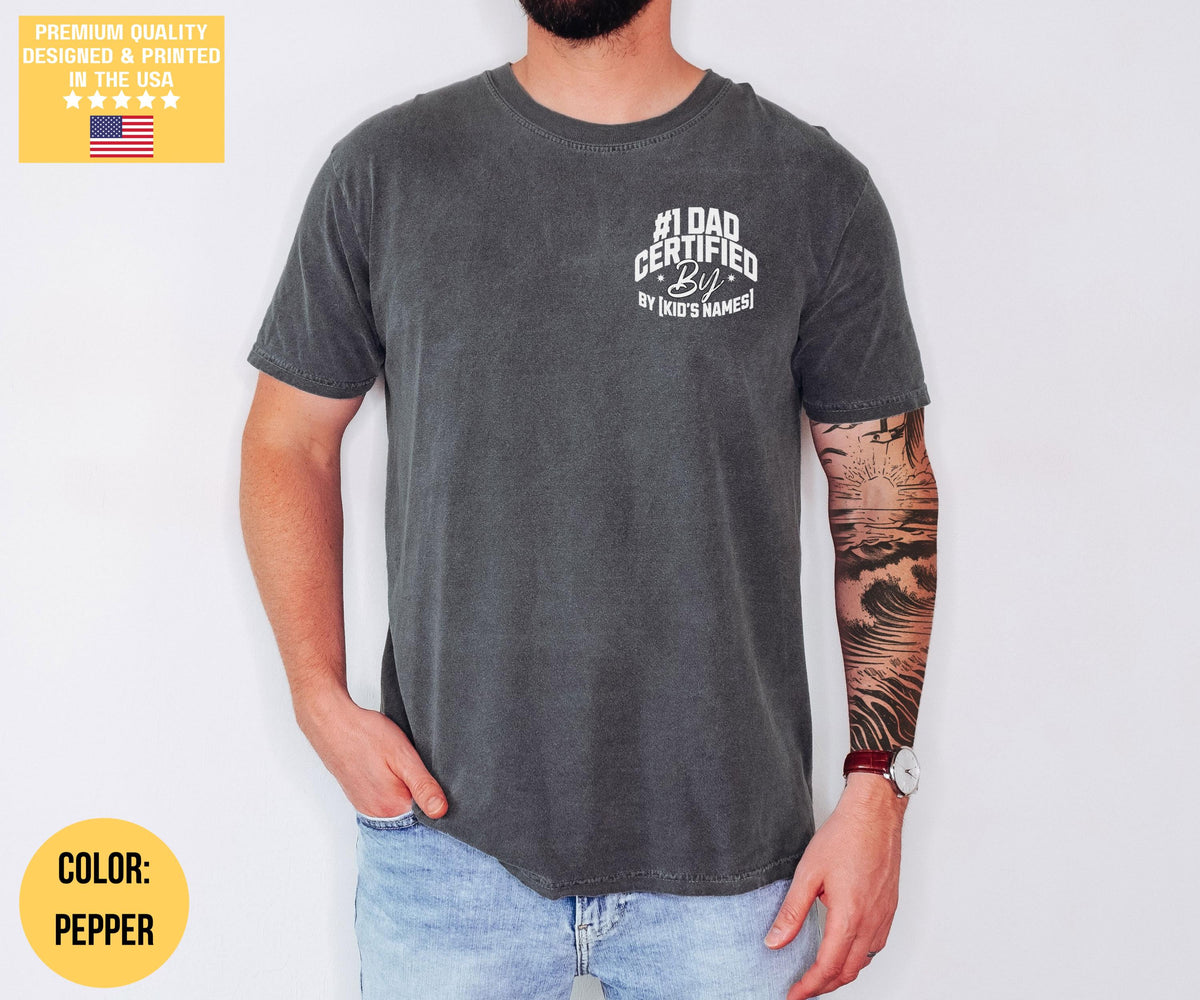 Dad Est Year Shirt Cute Fathers Day Gift New Dad Shirt Personalized Dad Shirt Custom Dad Est Shirt Custom Papa gift Graphic Tee – Feel-Good Design · Great Gift For Fans