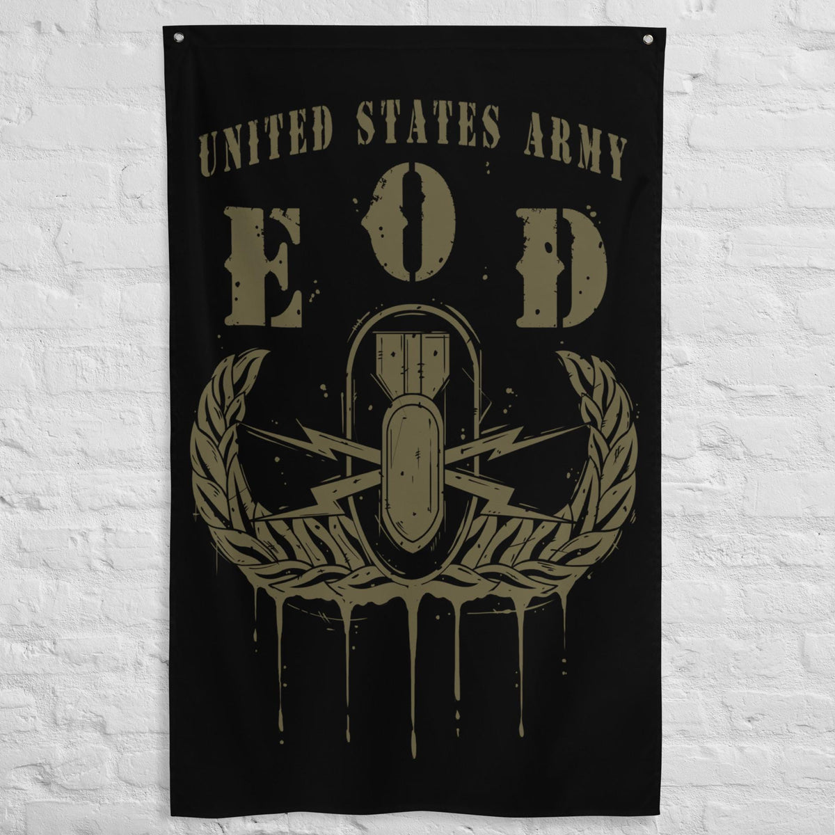 US Army EOD Flag ONE SIDED Wall Flag Graphic Tee – Bold Style · Great Gift For Fans