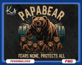 Papa Bear Mode Always On PNG Papa bear Shirt Grandpa Bear Png Father39s Day Personalized Papa with grandkids name Png Digital Download Graphic Tee – Fan Favorite · High-Quality Print