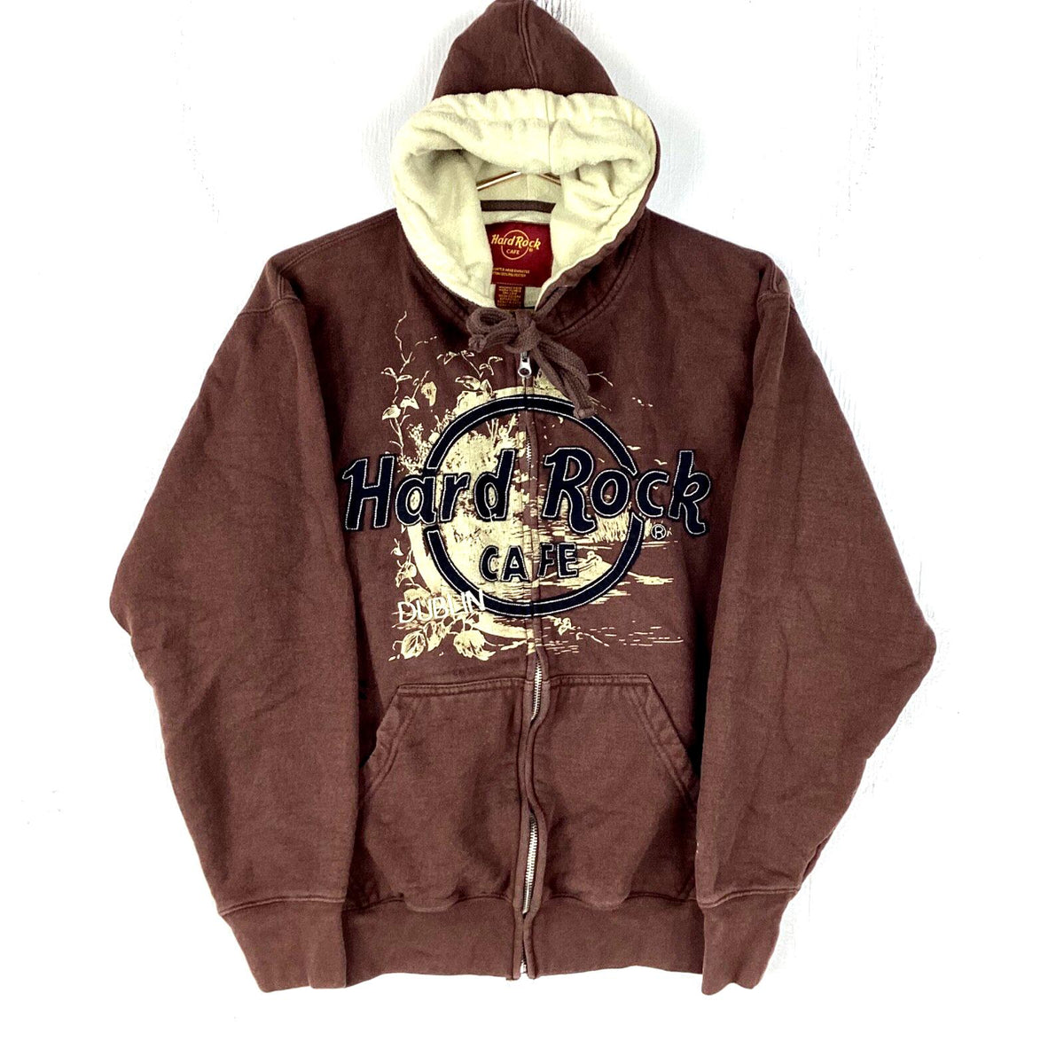 Vintage Hard Rock Cafe Dublin Sweatshirt Hoodie Size Small Brown Full Zip Hoodie – Easygoing Wear · Must-Have Style