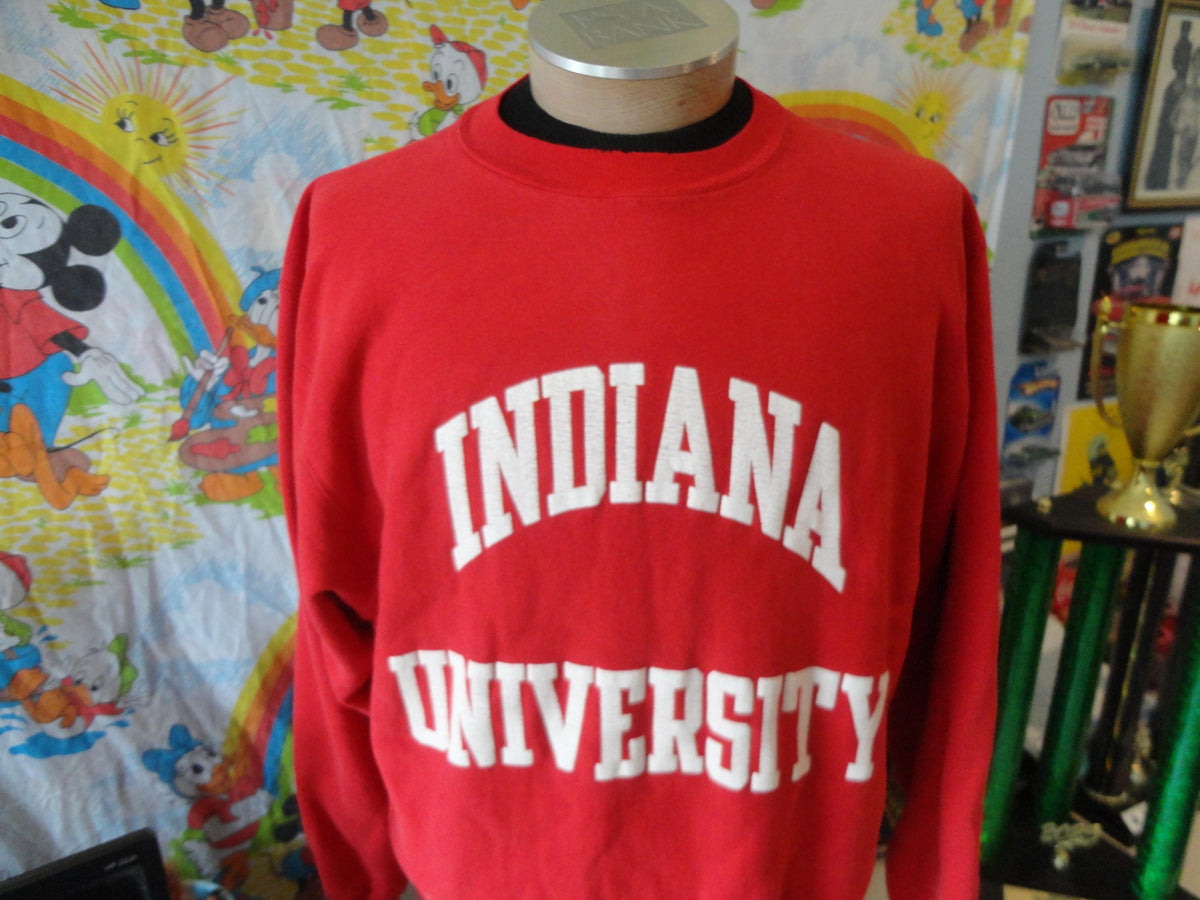 Vintage 9039s Indiana Hoosiers University Champion Reverse Weave Red Crewneck Sweatshirt Size XXL Sweatshirt – Premium Graphic · Must-Have Style
