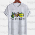Peace Love Softball PNG Design for Teen Girls Cute Leopard Print T Shirt Graphic for Cricut Sublimation DIY Crafts Apparel Gifts Graphic Tee – Fan Favorite · Great Gift For Fans