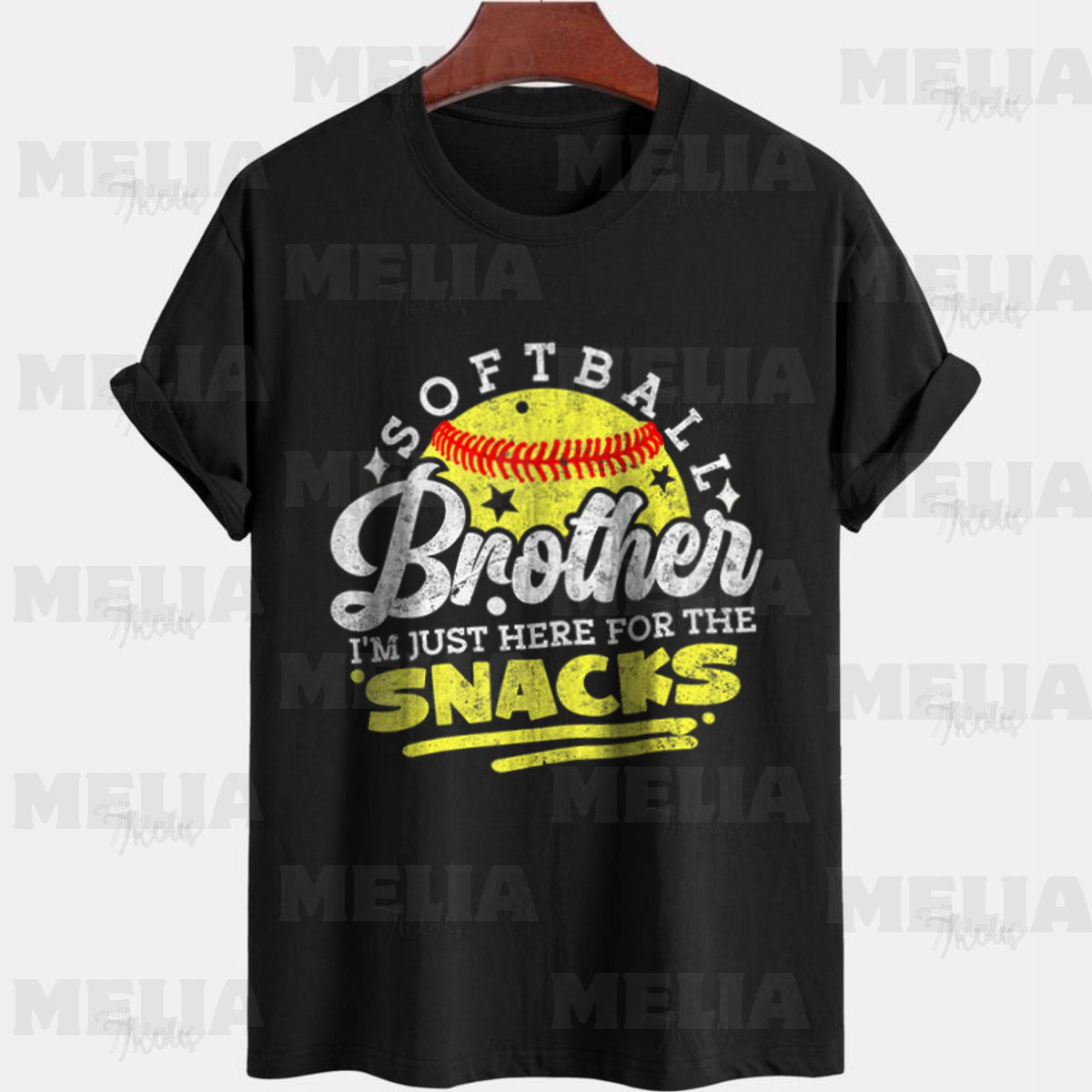 Funny Softball Brother PNG Design for Boys I39m Just Here for the Snacks Sublimation T Shirt Print Retro Graphic for Cricut and DIY Crafts Graphic Tee – Everyday Comfort · High-Quality Print