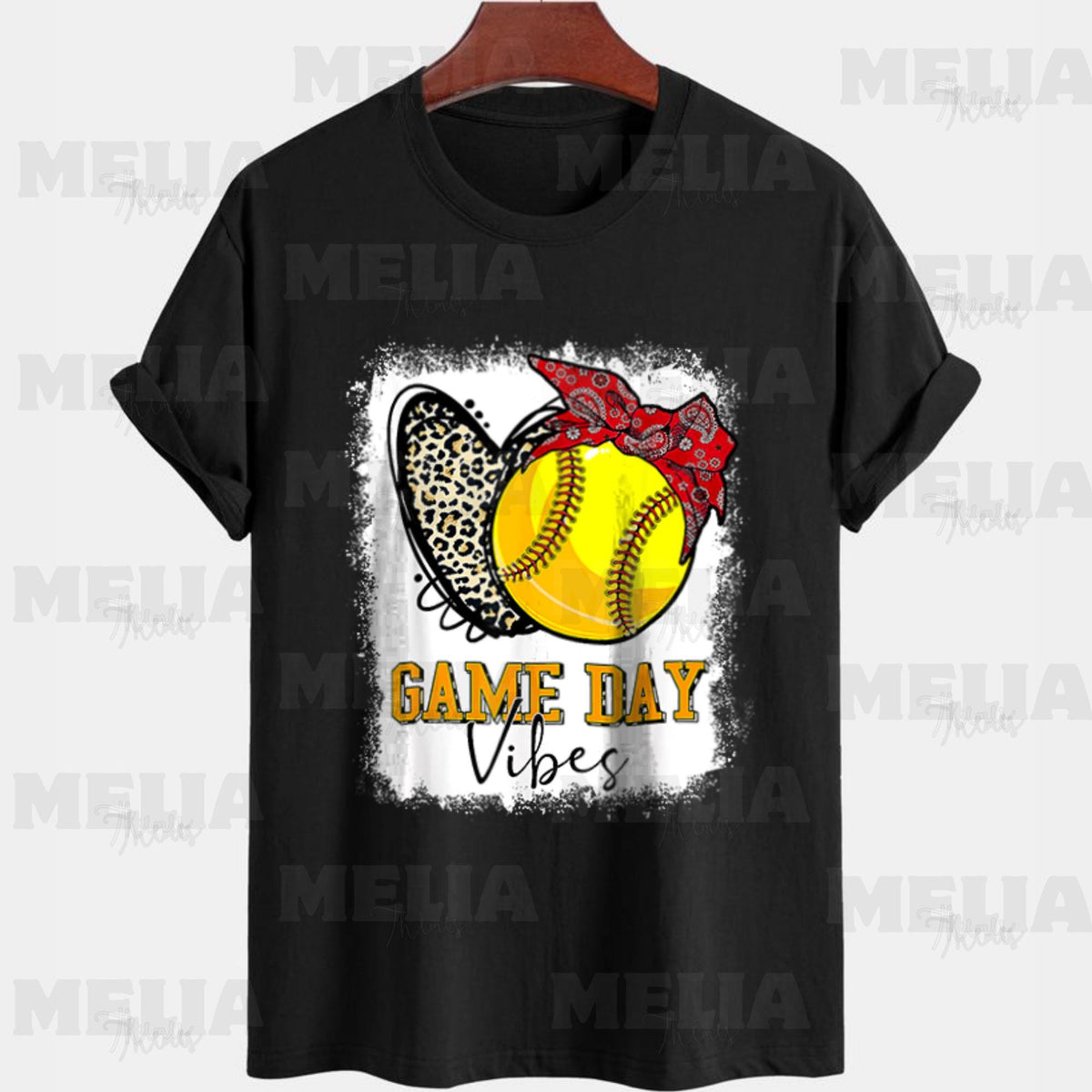 Softball Game Day Vibes PNG Design Leopard Heart Headband Mom Digital File for T Shirts Tumblers Stickers and DIY Craft Projects Graphic Tee – Aesthetic Look · Top Pick For Any Outfit