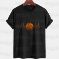 Basketball PNG design for T shirts and apparel sports digital artwork featuring heartbeat basketball png for men women boys girls Graphic Tee – Soft Feel · High-Quality Print