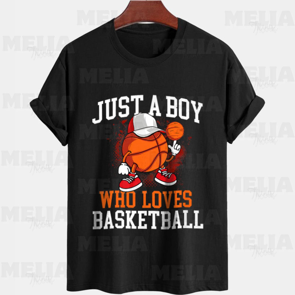 Just A Boy Who Loves Basketball PNG Design for T Shirts Retro Sport Graphic Download Digital Clipart for Kids Adults Instant PNG Graphic Tee – Warm & Stylish · Perfect For Daily Wear