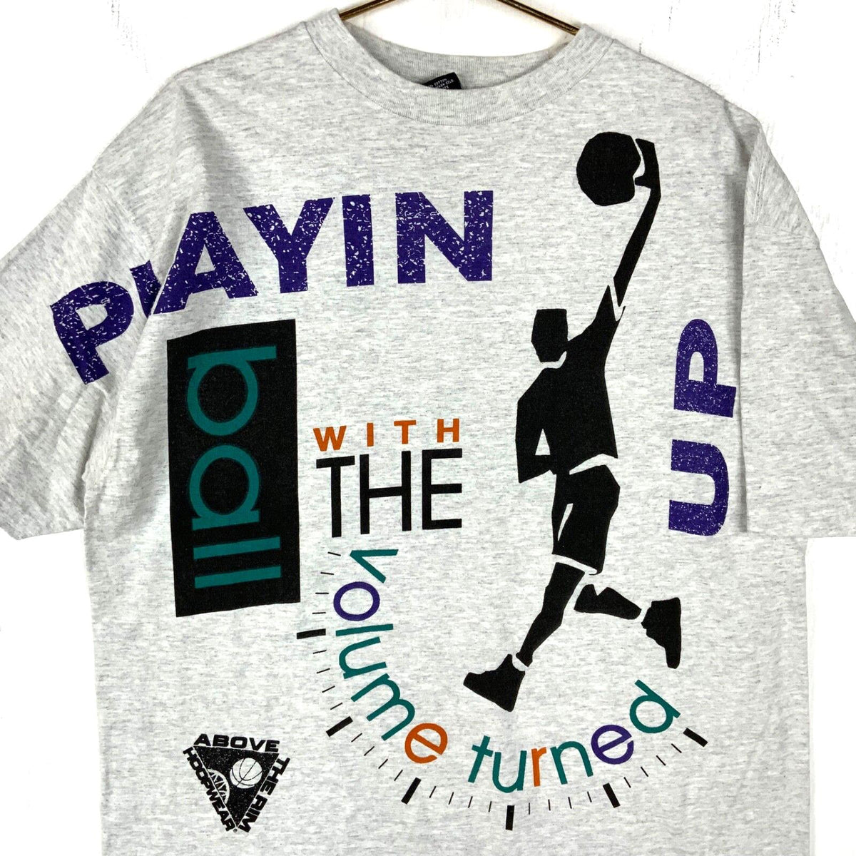 Vintage Above The Rim Hoopwear TShirt 2XL Gray Made In Usa Single Stitch 90s Graphic Tee – Bold Style · Great Gift For Fans