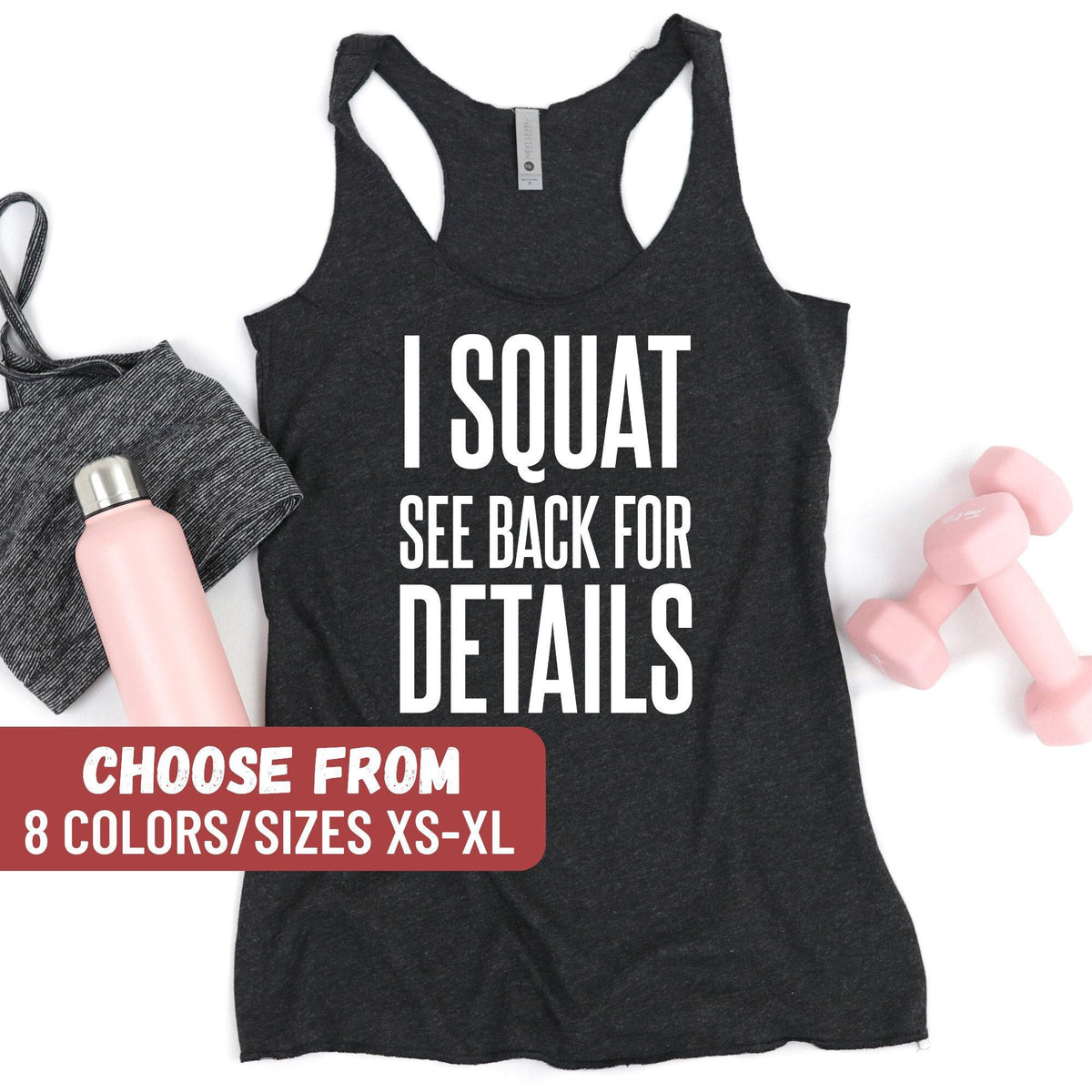 Squat Racerback tank Cute Gym Tank Workout Tank Funny Squat Tank Workout Tank Top Workout Racerback Workout Gift Fitness Tank Tops Tank Top – Premium Graphic · Trending Graphic Apparel
