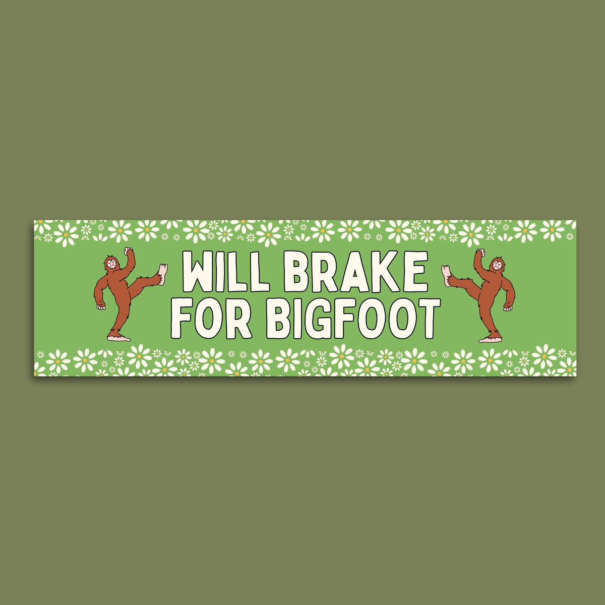 Bigfoot Sightings Bumper Sticker for Mom Who Loves Sasquatch Will Brake for Bigfoot Funny Saying Sticker Mythical Creature US Folklore Graphic Tee – Easygoing Wear · High-Quality Print