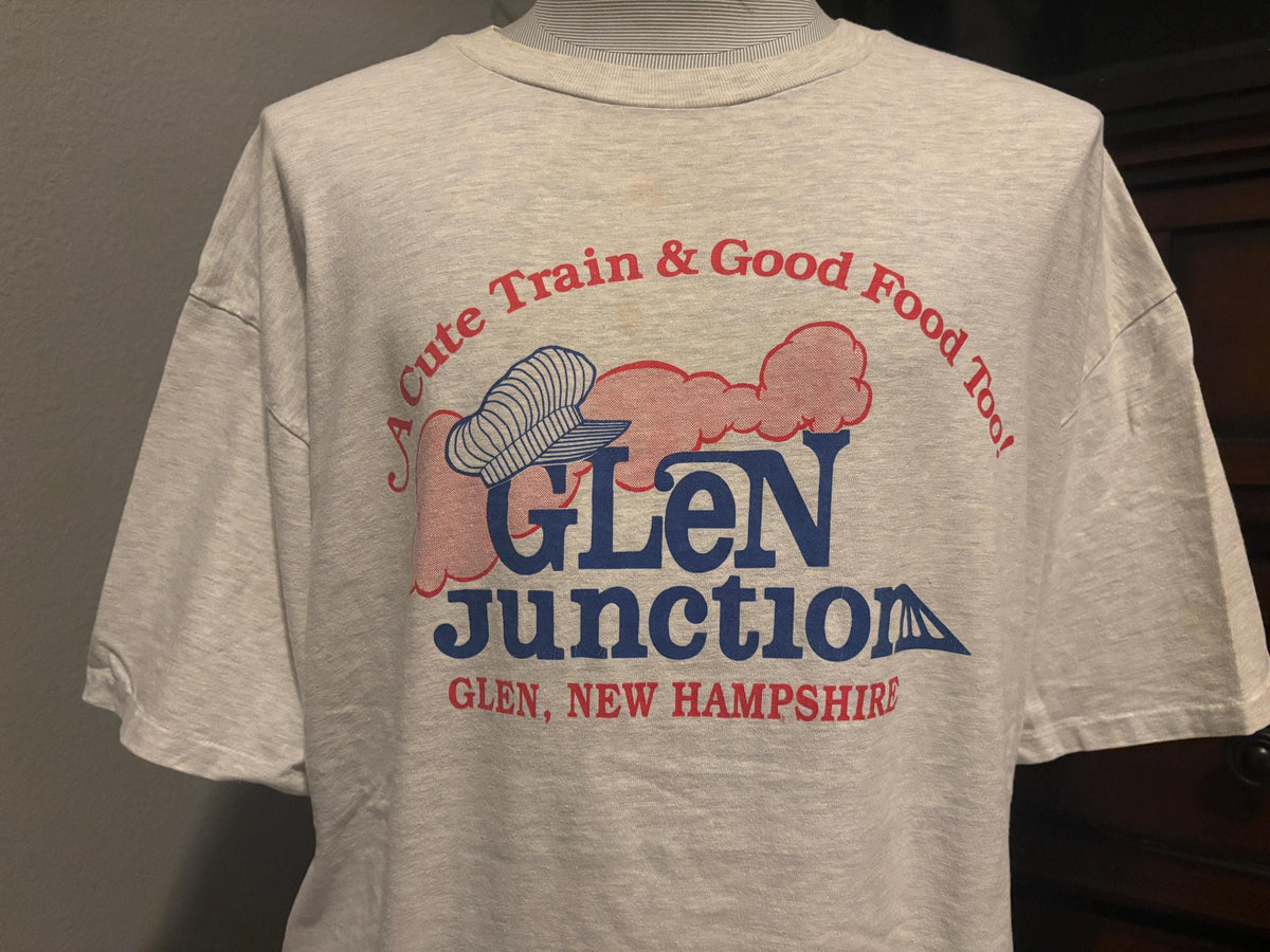 Vintage 9039s Glen New Hampshire Train Glen Junction Tourist Tshirt XXL Graphic Tee – Easygoing Wear · Great Gift For Fans