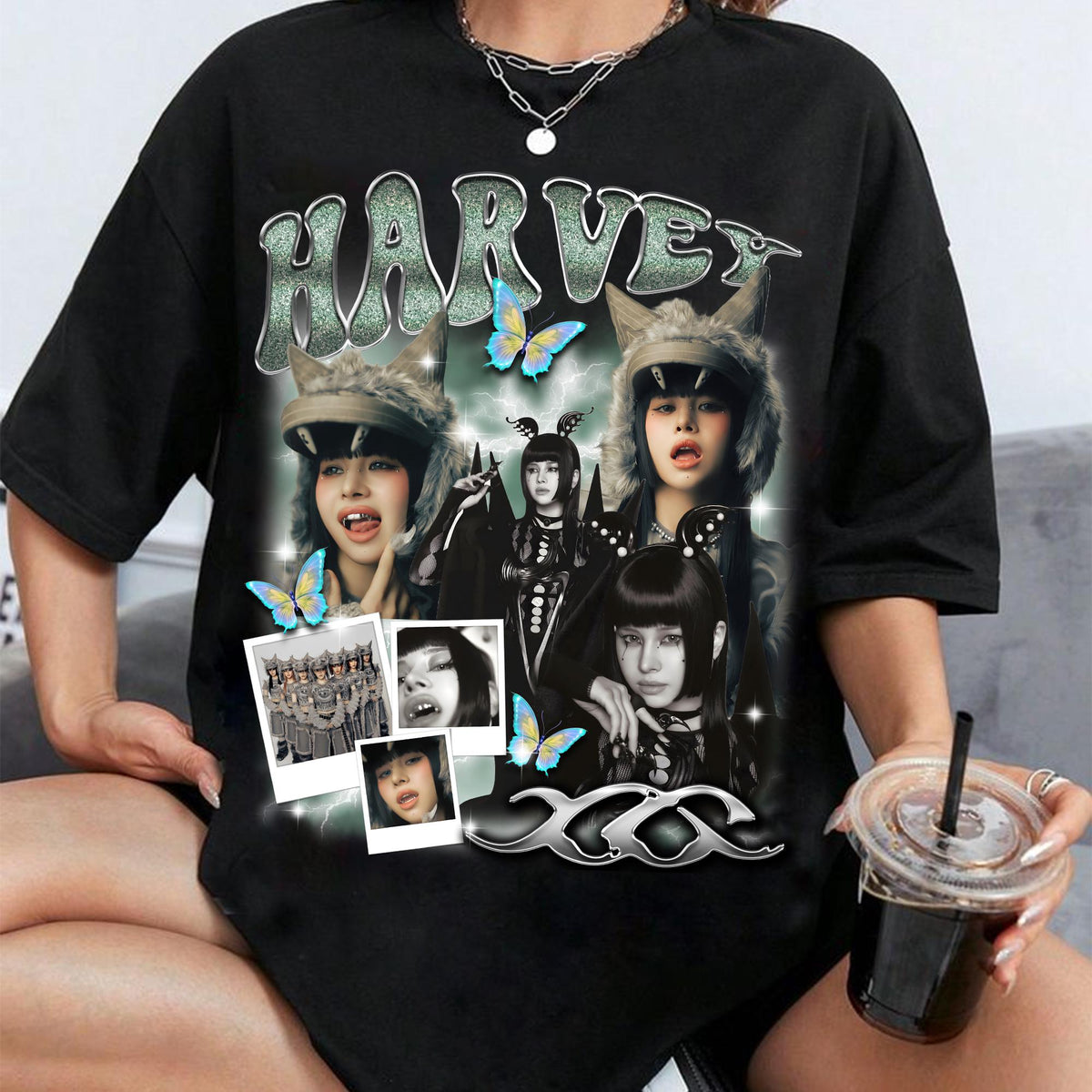 Harvey XG Graphic T shirt Woke Up Album Shirt Xtraordinary Girls Shirt XG Kpop Jurin Chisa Hinata Juria Cocona Maya Harvey Tee Graphic Tee – Bold Style · Great Gift For Fans