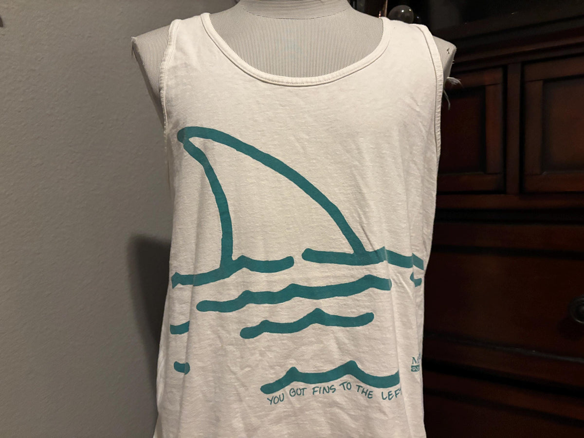 Vintage 9039s Jimmy Buffets Margaritaville Shark Fins Tank Top XL Tank Top – Easygoing Wear · High-Quality Print