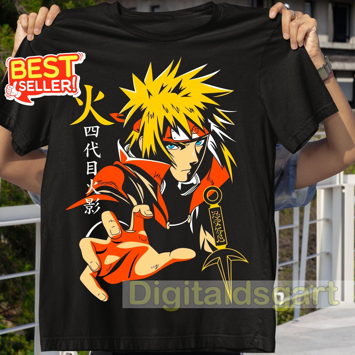 Minato Namikaze T Shirt Fourth Hokage Shirt Naruto Anime Graphic Tee Yellow Flash Shirt Anime Streetwear Gift for Fans Graphic Tee – Fan Favorite · Top Pick For Any Outfit