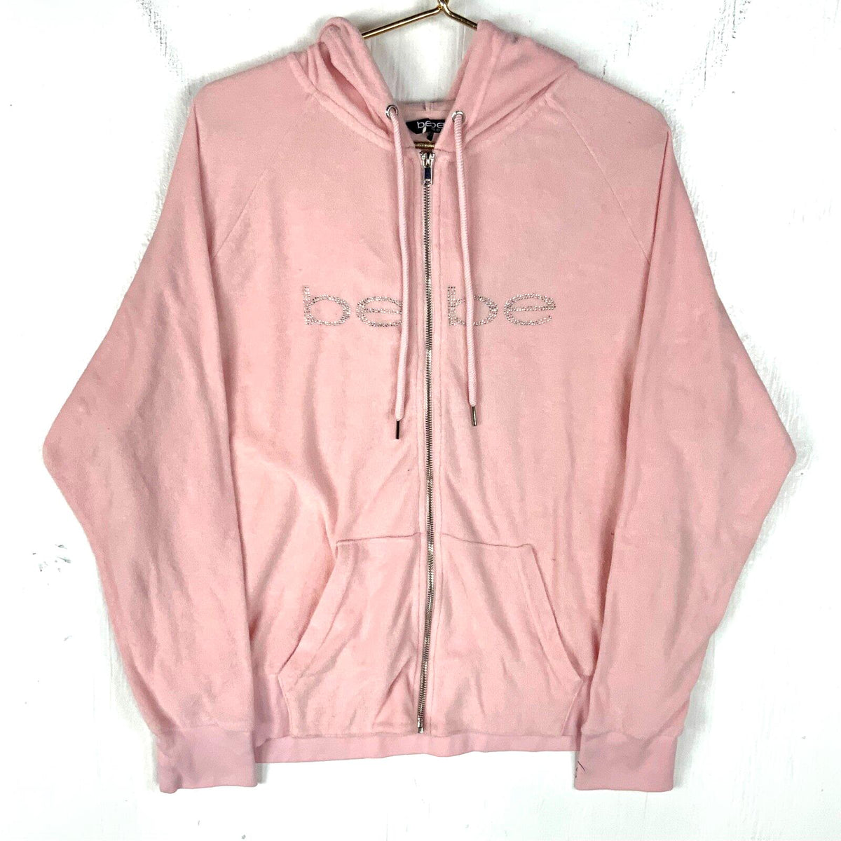 Vintage Bebe Terry Cloth Women39s Sweatshirt Hoodie 2XL Pink Full Zip Y2k Velour Hoodie – Everyday Comfort · Great Gift For Fans