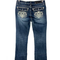 Vintage La Idol Bootcut Women39s Denim Jean 31x34 Blue Y2k Rhinestone Graphic Tee – Bold Style · Perfect For Daily Wear