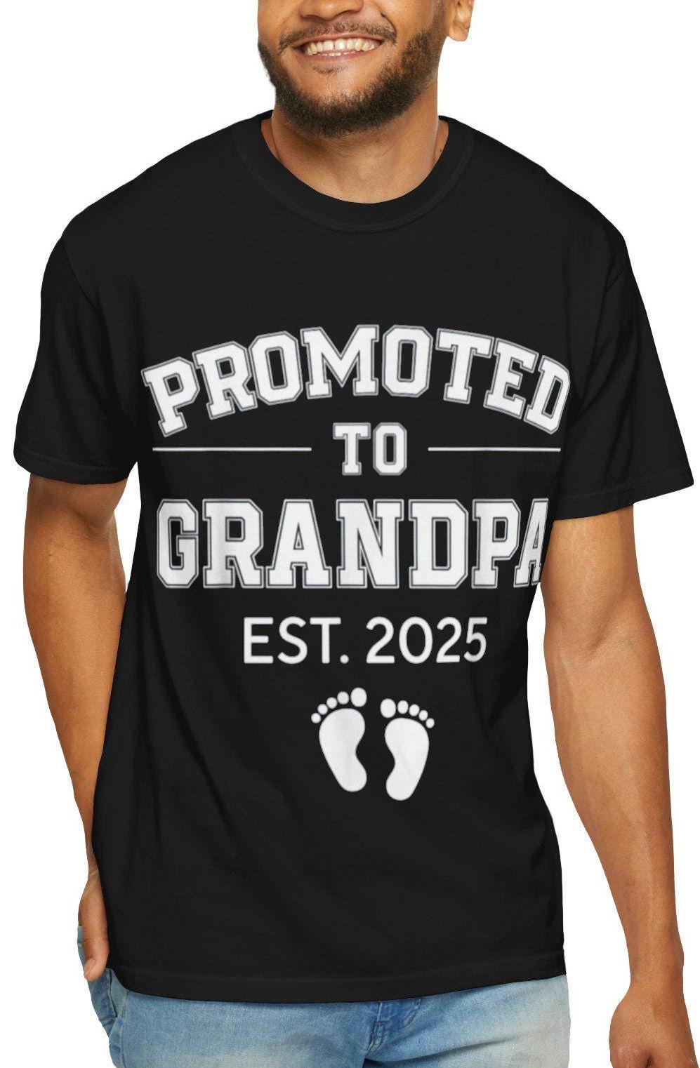 Dad Promoted To Grandpa T Shirt Unisex Garment Dyed Tee for New Dads Baby Shower Gift Father39s Day Family Gatherings comfort color tee Graphic Tee – Premium Graphic · Must-Have Style