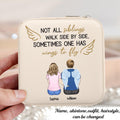 Personalized Memorial Gift For Loss Of Siblings Sister Brother Sympathy Gift Funeral Gift Not All Siblings Walk Side By Side Jewelry Box Graphic Tee – Easygoing Wear · Trending Graphic Apparel